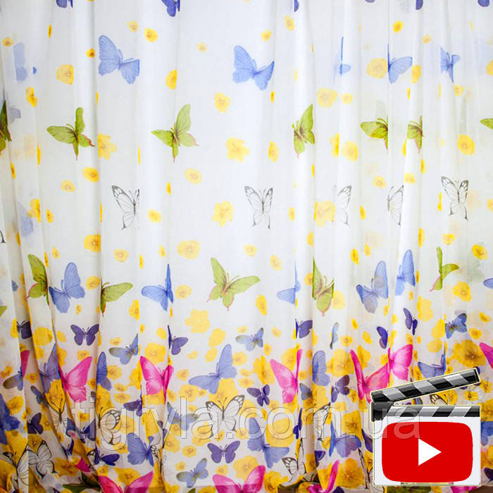 Тюль на Метраж Бабочки — Купить Недорого на Bigl.ua (1164616043)