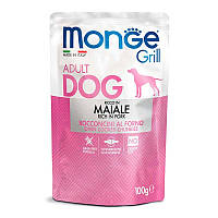 Влажный корм для взрослых собак Monge (Монж) Dog Grill Maiale со свининой 100 г