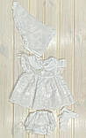 Ошатне Плаття з трусиками і косинкою для новонародженої 52-86 зростання, фото 2