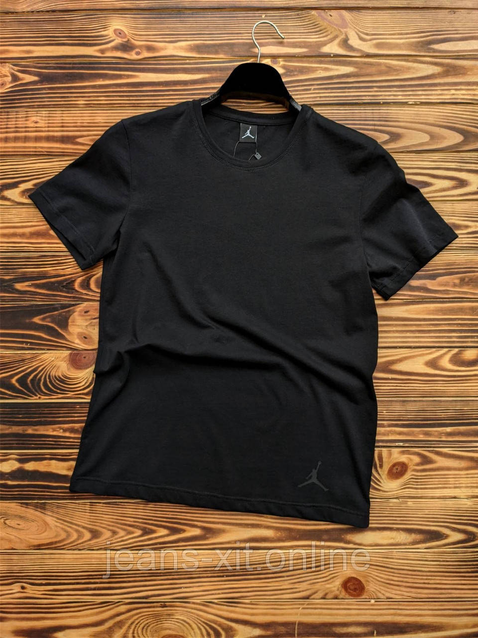 Футболка чоловіча 2XL(р) чорна 1001-20 Jordan Туреччина Літо-C