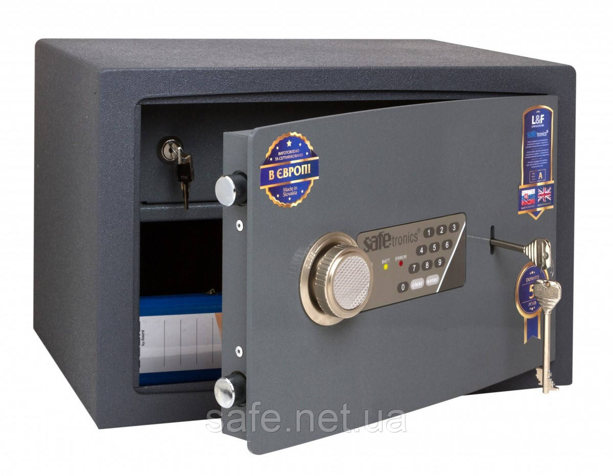 Сейф меблевий Safetronics NTL 24MEs (ВxШxГ:287x435x360), сейф для дому, сейф для грошей, сейф для документів