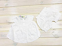 Крестильное Платье шортики для новорожденной 52-98 рост