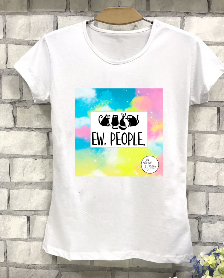 Жіноча літня футболка з принтом Ew, people, фото 1