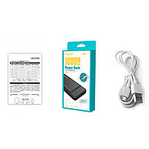 Зовнішній акумулятор Power Bank Pineng PN-936 10000 mAh 3 Input & 2 Output колір чорний, фото 4