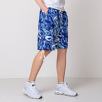 Бриджі чоловічі (плащівка), кольору сині з блакитним