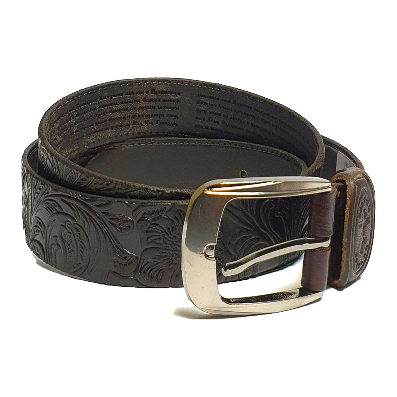 РЕМЕНЬ КОЖАНЫЙ женский, С МОЛИТВОЙ ВНУТРИ (длина 1275 мм. ; ширина 50 мм), фото 1