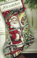 Набор для вышивки Dimensions 08778 Candy Cane Santa Stocking