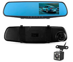Відеореєстратор-дзеркало автомобільний із двома камерами Vehicle Blackbox Dvr L 9000 Full HD 1080 193605