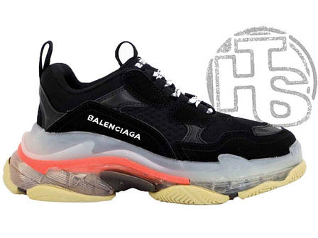 Жіночі кросівки Balenciaga Triple S Clear Sole Black Red Beige ALL03374, фото 1
