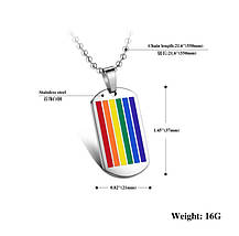 Підвіска, Кулон, Ланцюжок на шию, унісекс, Родужний 55 см, фото 5