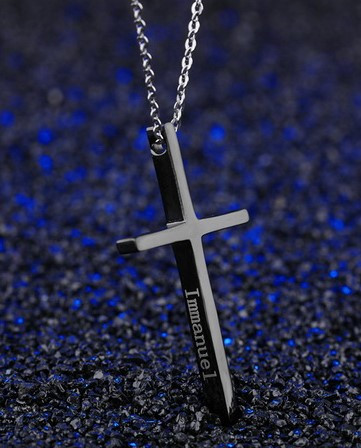 Підвіска, Кулон, Ланцюжок на шию, унісекс, Кріст Еммануіл Чорний 45 см