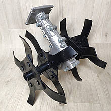 Насадка культиватор пухкий для бензокоси  26 і 28 мм штанга (вал 9 шліц) на підбитках