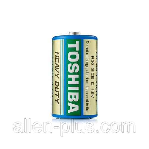 Батарейка сольова TOSHIBA R20/D, 1шт без пакування