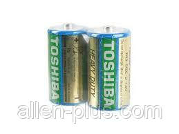 Батарейки сольові TOSHIBA R20/D, 2шт в термоусадці (SHRINK)