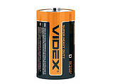 Батарейка сольова Videx R20/D, 2 шт. у термоусадці (SHRINK), фото 6