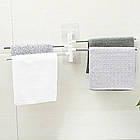 Настінний полотенцесушитель для ванної 4-Bar Towel Rack. Вішалка для рушників 4 тримачі., фото 4