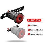 MEROCA SUPER ONE Велосипедний Ліхтар + Датчик гальмування і світла +2 Кріплення (USB SMART BRAKE TAILLIGHT), фото 9