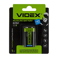 Батарейка лужна Videx 6LR61 9 V (Крона) 1 pcs BLISTER (12/96)