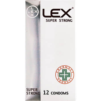 Презервативи Lex super strong суперміцні наднадійні для анального сексу #12 шт.