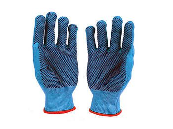 Рукавиці робочі нейлонові сині