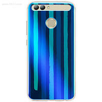 Чехол Multi-color TPU Case для Huawei Nova 2 Tradition (синие полоски) Original 100%