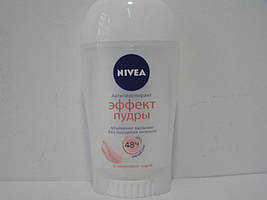 Твердий жіночий дезодорант антиперспірант Nivea Ефект Пудри 40 мл.
