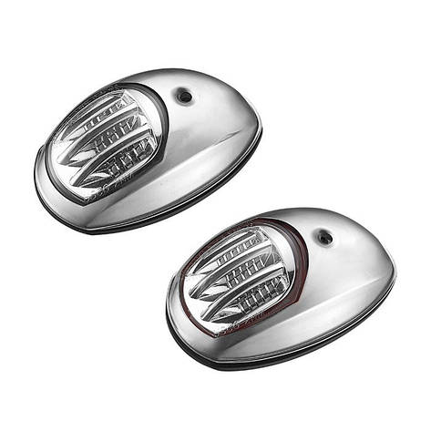 Пара навігаційних вогнів C91106S-B LED корпус нержавійка, фото 1