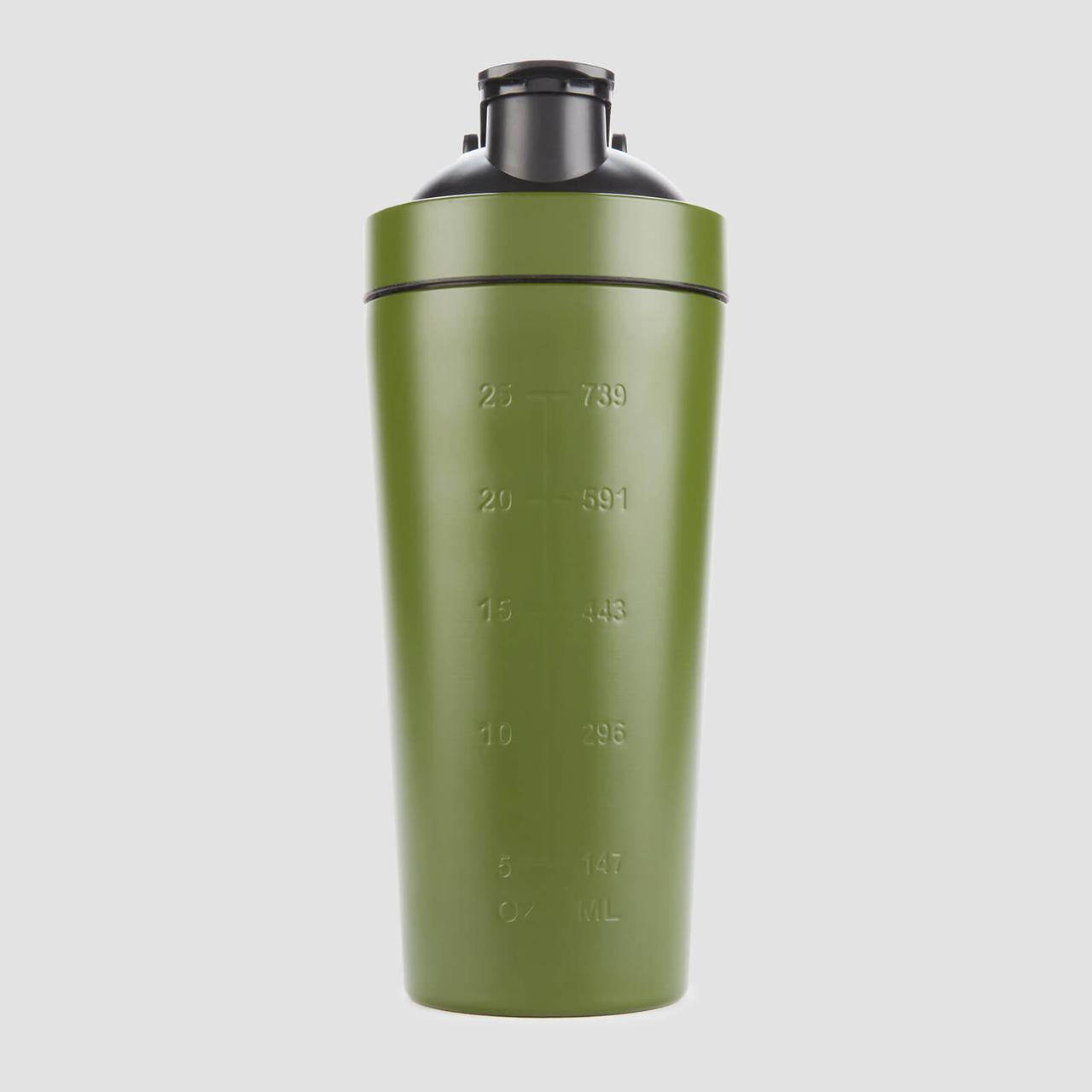 Шейкер Metal Shaker Military Creen 739 мл с сеточкой MyProtein - фото 3 - id-p1403434703