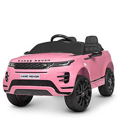 Дитячий електромобіль Джип M 4418 EBLR-8, Land Rover, колеса EVA, шкіряне сидіння, рожевий