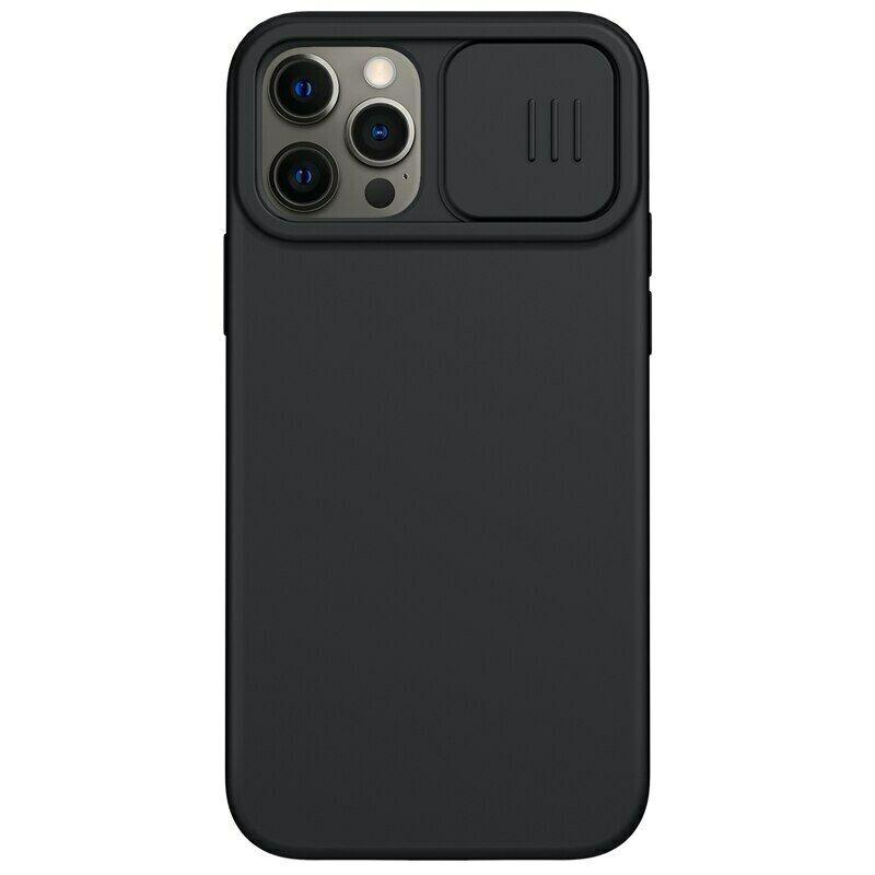 Силіконовий магнітний чохол Nillkin для iPhone 12 Pro Max (6.7 ") CamShield Silky Black із захистом камери