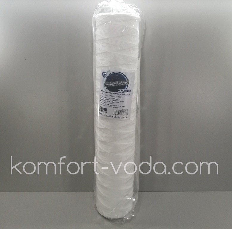 Картридж із поліпропіленового шнура Aquafilter FCPPM20B, 20", фото 1