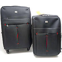 Дорожный чемодан текстиль малый черный Арт.5028/3(S) noir DavidJones Франція, фото 1