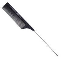 Расческа для волос с металлическим хвостиком Salon Professional Carbon Line (0048)