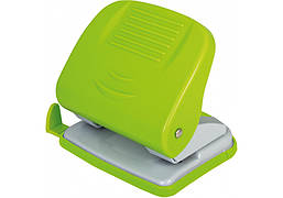 Діркопробивач до 30 арк., Economix, пласт. корпус, з лінійкою, салатовий E40135-13