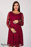 Красива сукня для вагітних із гіпюру Deisy XL My Secret Бордовий DR-37.062, фото 3