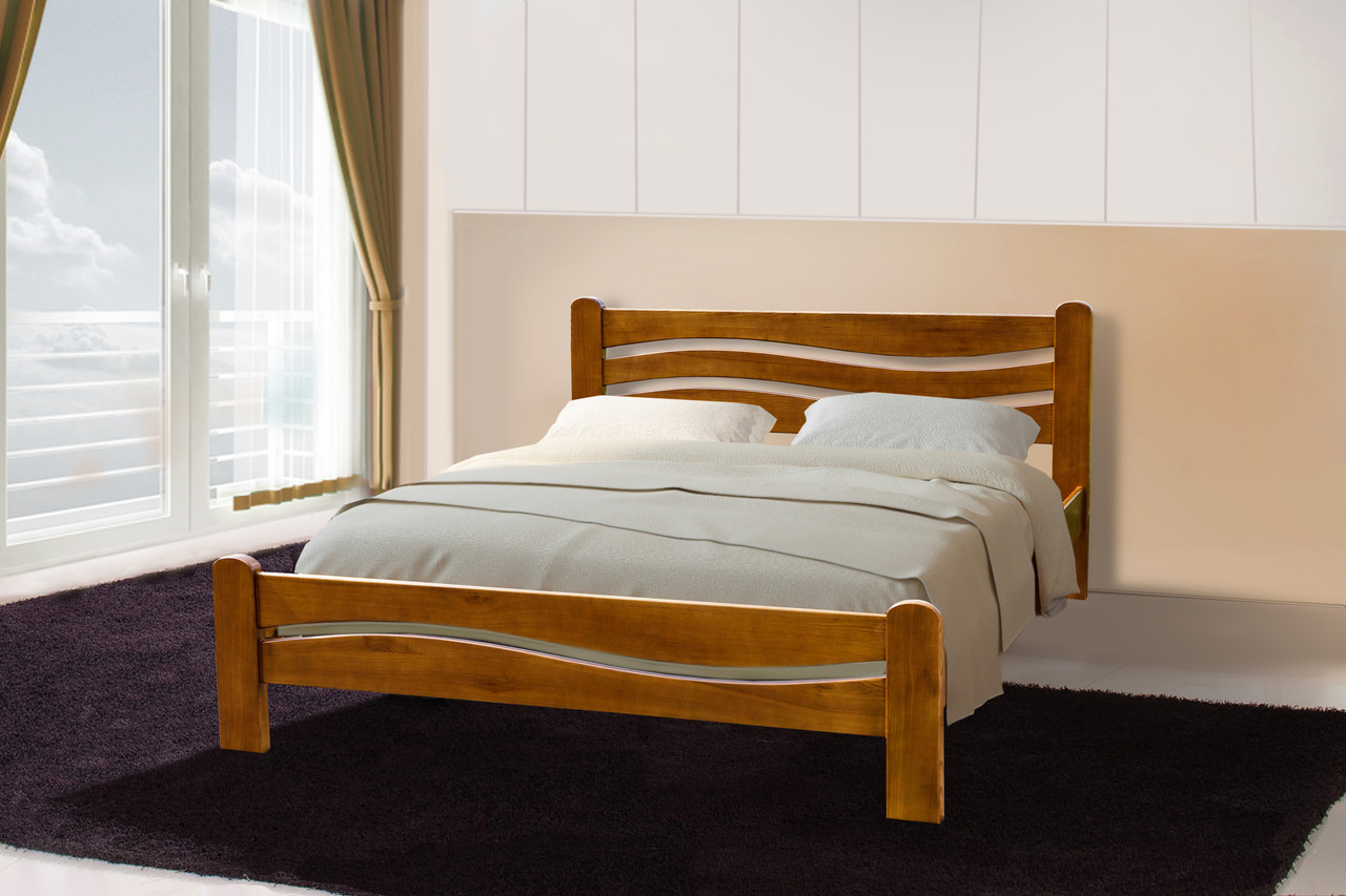 Кровать деревянная двуспальная Вивия 1,6м ясень