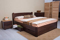 Ліжко Софія 1,8 м бук із шухлядами