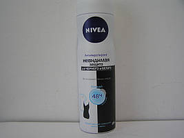 Аерозольний жіночий дезодорант Nivea (Невидимий захист для чорного й білого) 150 мл.
