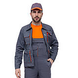 Куртка робоча СПЕКТР сірий/помаранчевий, фото 2