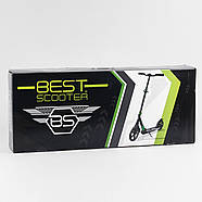 Двоколісний Самокат Best Scooter 72284 алюмінієвий, фронтальний аммортизатор, анатомічні гріпси, фото 7