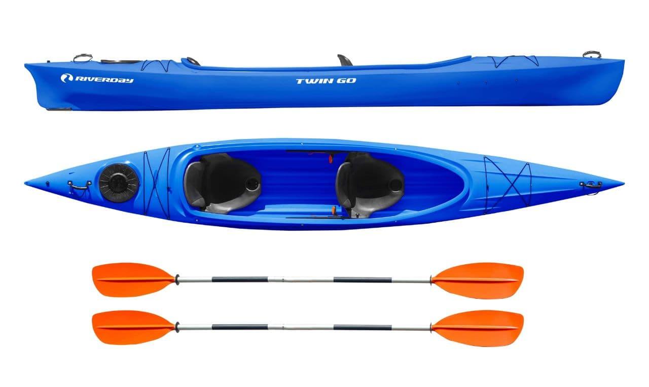 Каяк RIVERDAY Twin-Go!, туристичний (двомісний), синій