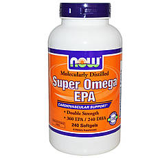 Now Foods, ЕПК Super Omega, очищена на молекулярному рівні, 240 м'яких таблеток