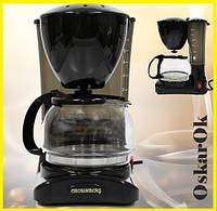 Капельная кофеварка для дома Crownberg CB-1563, Электрическая кофеварка чайник 600 мл с постоянным фильтром