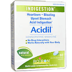 Boiron, Acidil, при кислотному нетравленні, 60 швидкорозчинних таблеток