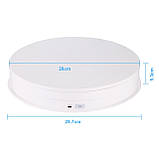 Поворотний стіл для предметної зйомки Puluz PU3049W white (30см), фото 3