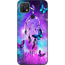 Чохол силіконовий для OPPO A15 з картинкою Метелики і оберіг