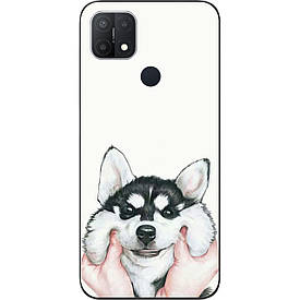 Бампер силіконовий для OPPO A15 з малюнком Хаскі