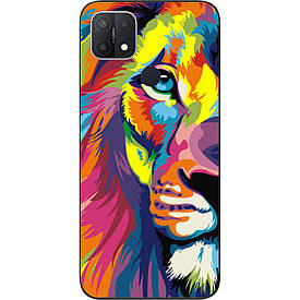 Бампер силіконовий для OPPO A15 з малюнком Яскравий лев