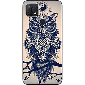 Бампер силіконовий для OPPO A15 з малюнком Пугач