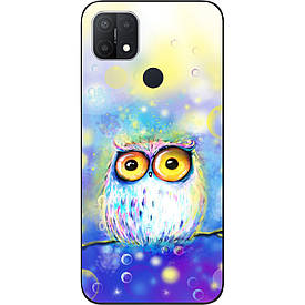 Бампер силіконовий для OPPO A15 з малюнком Сова
